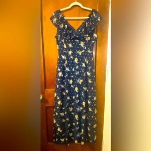 Miami Francesca Floral Navy Floral Romper Jumpsuit Jumper - M